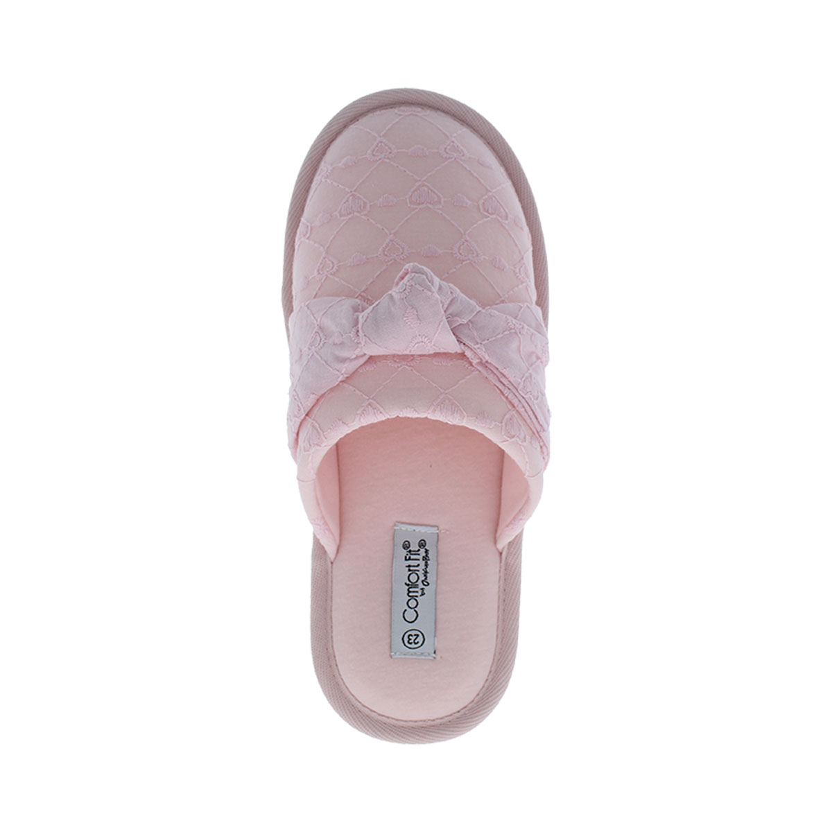 Pantufla Destalonada con Nudo Comfort Fit Rosa para Mujer image number null