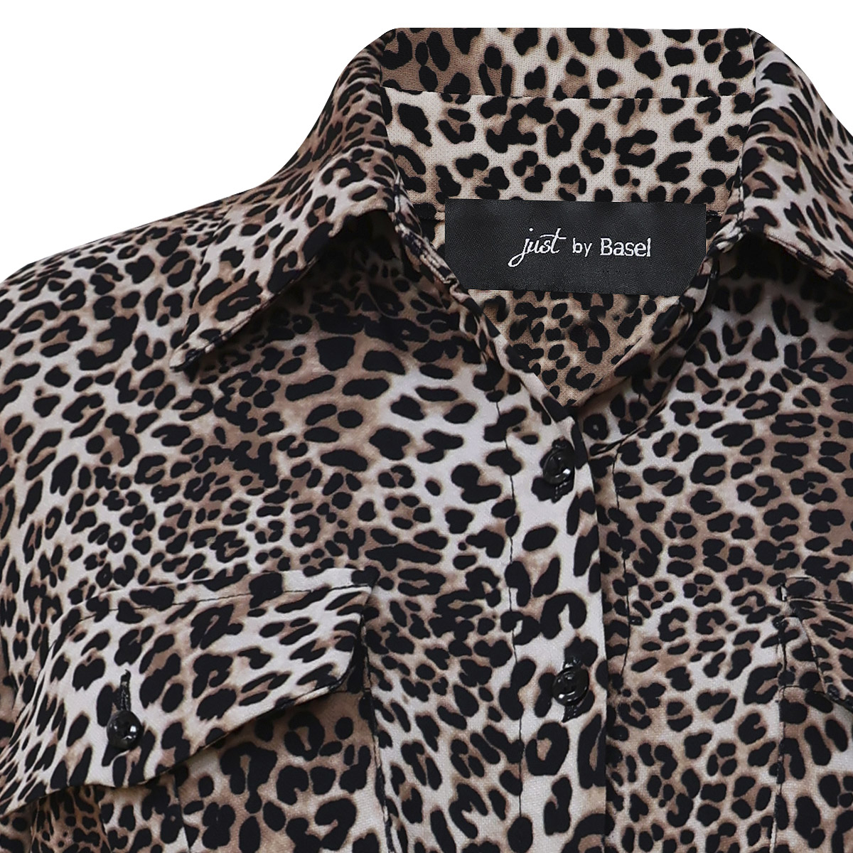 Vestido largo camisero estampado "Safari Chic" para Mujer Petite JUST BY BASEL image number null
