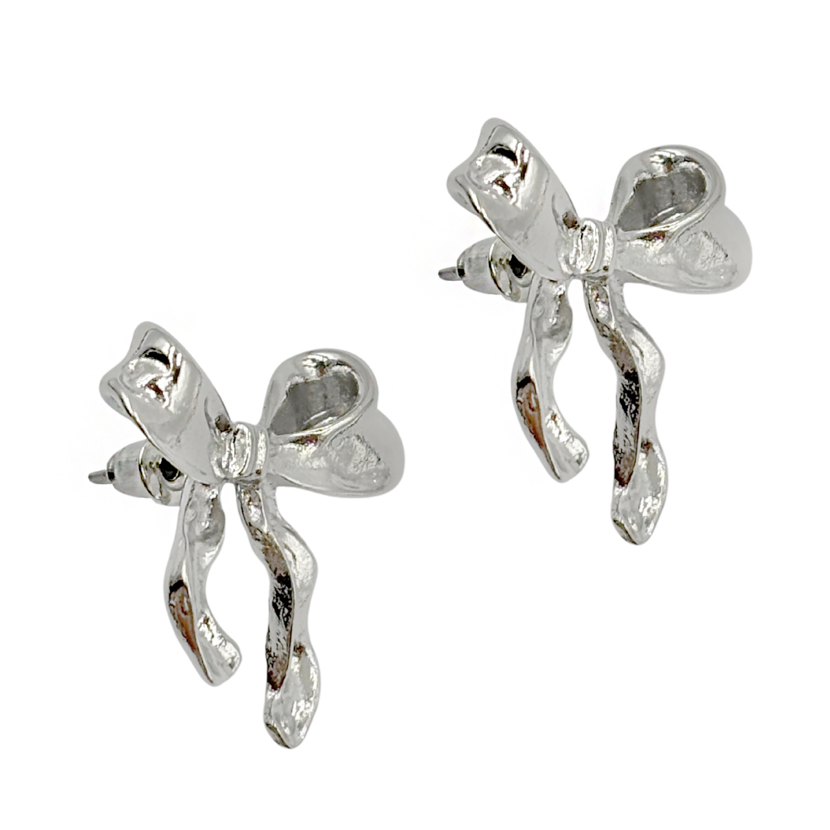 Aretes Mo&ntilde;o Liso Plat Aktuales Para Mujer image number null