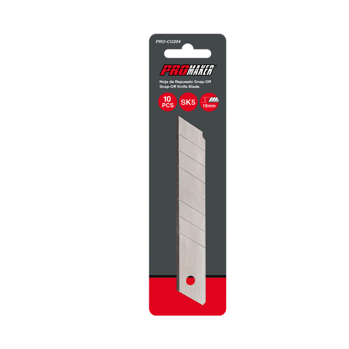 Cuchillas de Respuesto Para Snap-Off 10 Piezas Promaker image number null