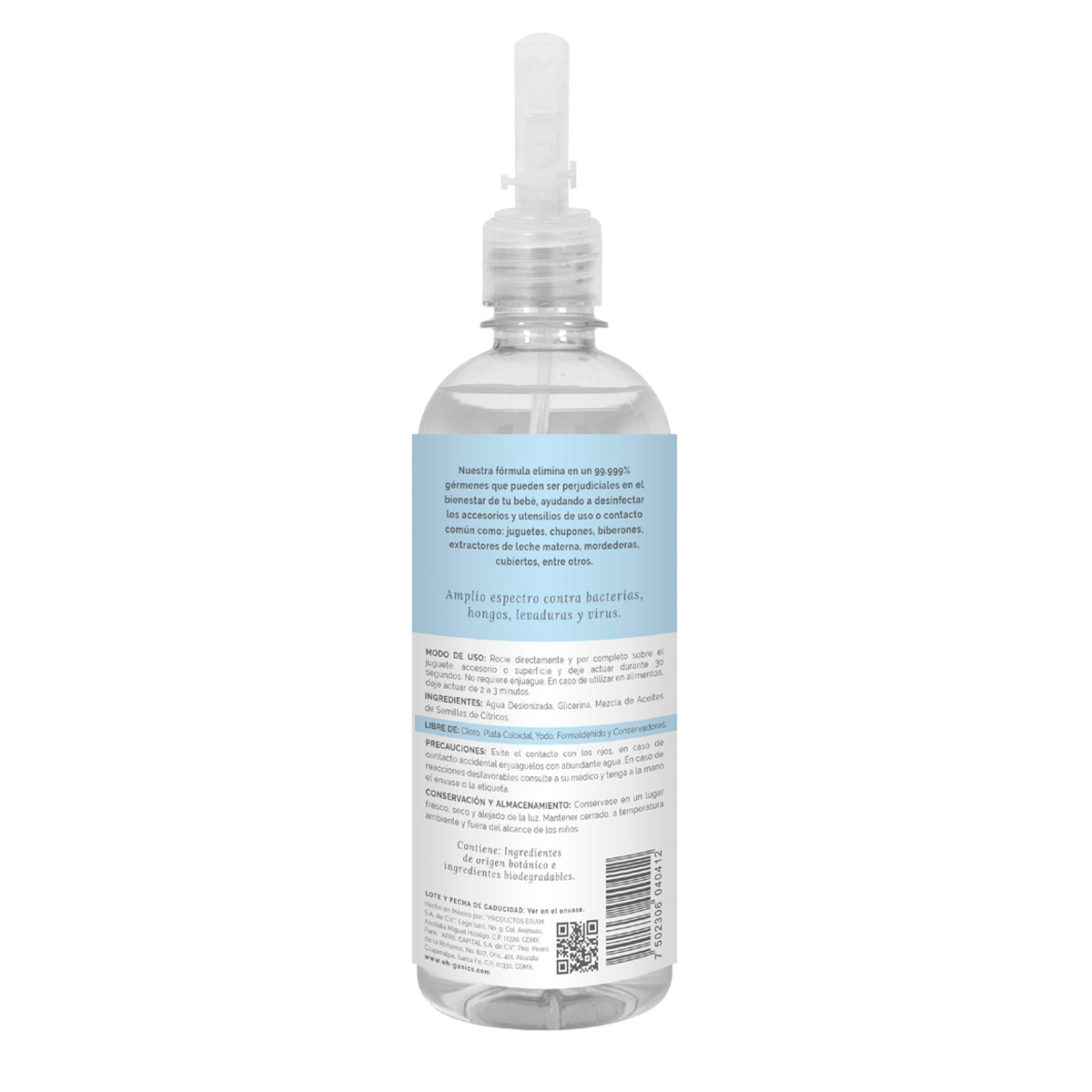 Desinfectante De Juguetes, Chupones 500 Ml Oh! Ganics image number null