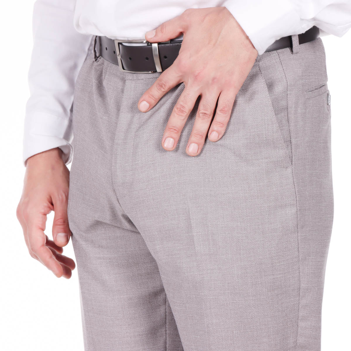 Pantal&oacute;n Gris Claro Carlo Corinto Hombre Formal image number null