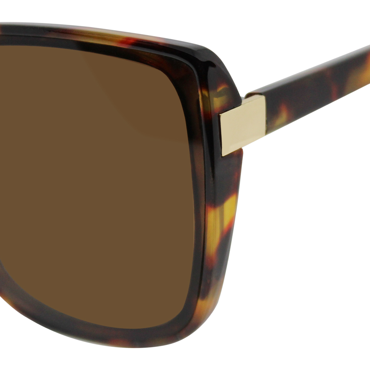 Lentes de Sol cuadrados pasta carey mica caf&eacute; Mossimo image number null