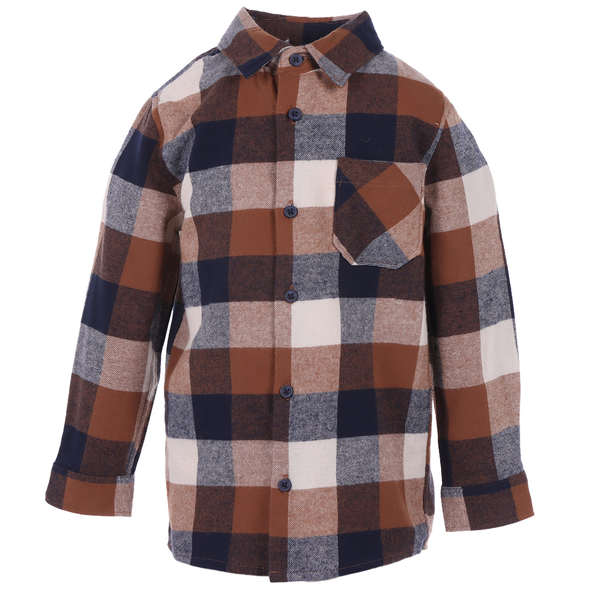 Camisa Franela Dise&ntilde;o Cuadros Jeanious Toddler para Ni&ntilde;o image number null