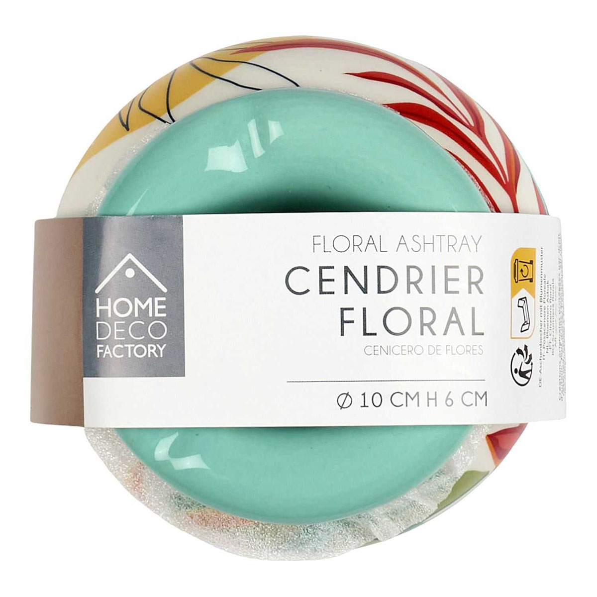 Cenicero Floral Redondo Dolomita Home Deco Factory image number null