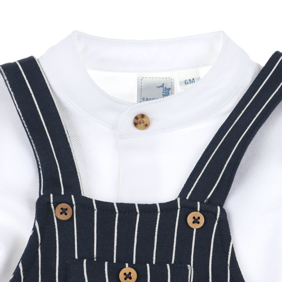 Peto Overol Rayas con Camisa Casual Carosello Beb&eacute; Ni&ntilde;o image number null