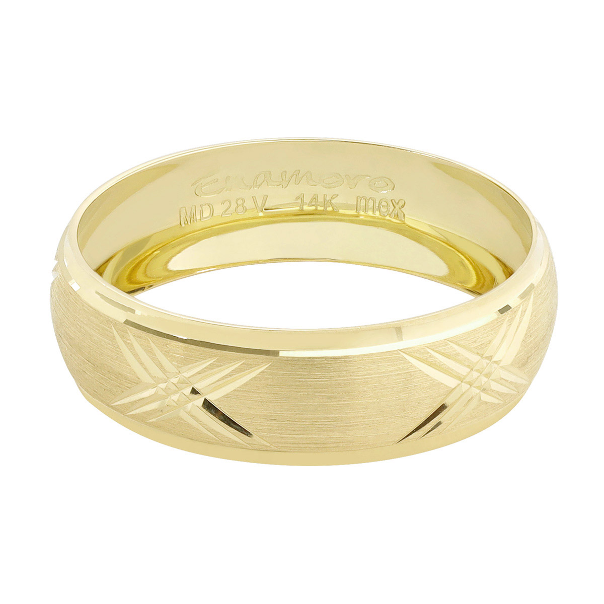 Argolla Oro Amarillo 14K Cruz 6mm Enamoro image number null