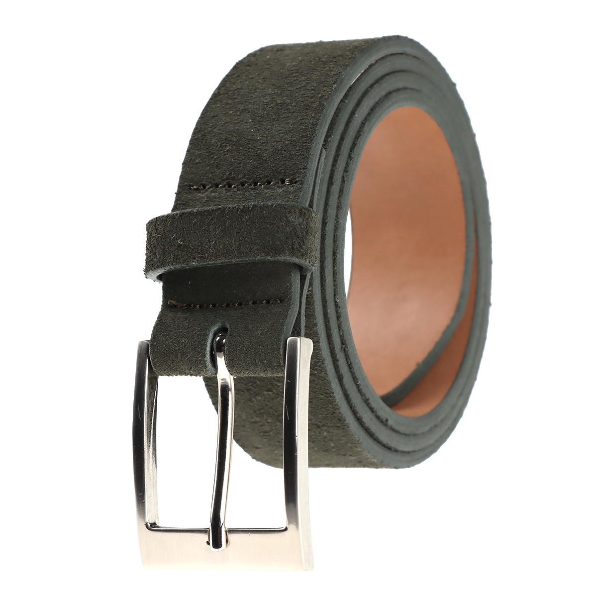 Cintur&oacute;n Gamuza Verde Oscuro Dockers para Hombre image number null