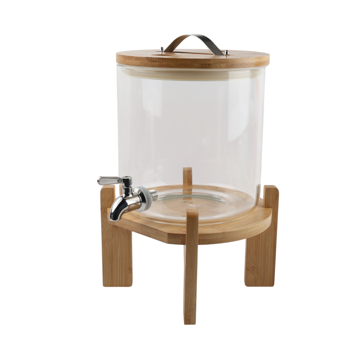 Vitrolero Vidrio Borosilicato Base Bamb&uacute; Home & Details image number null