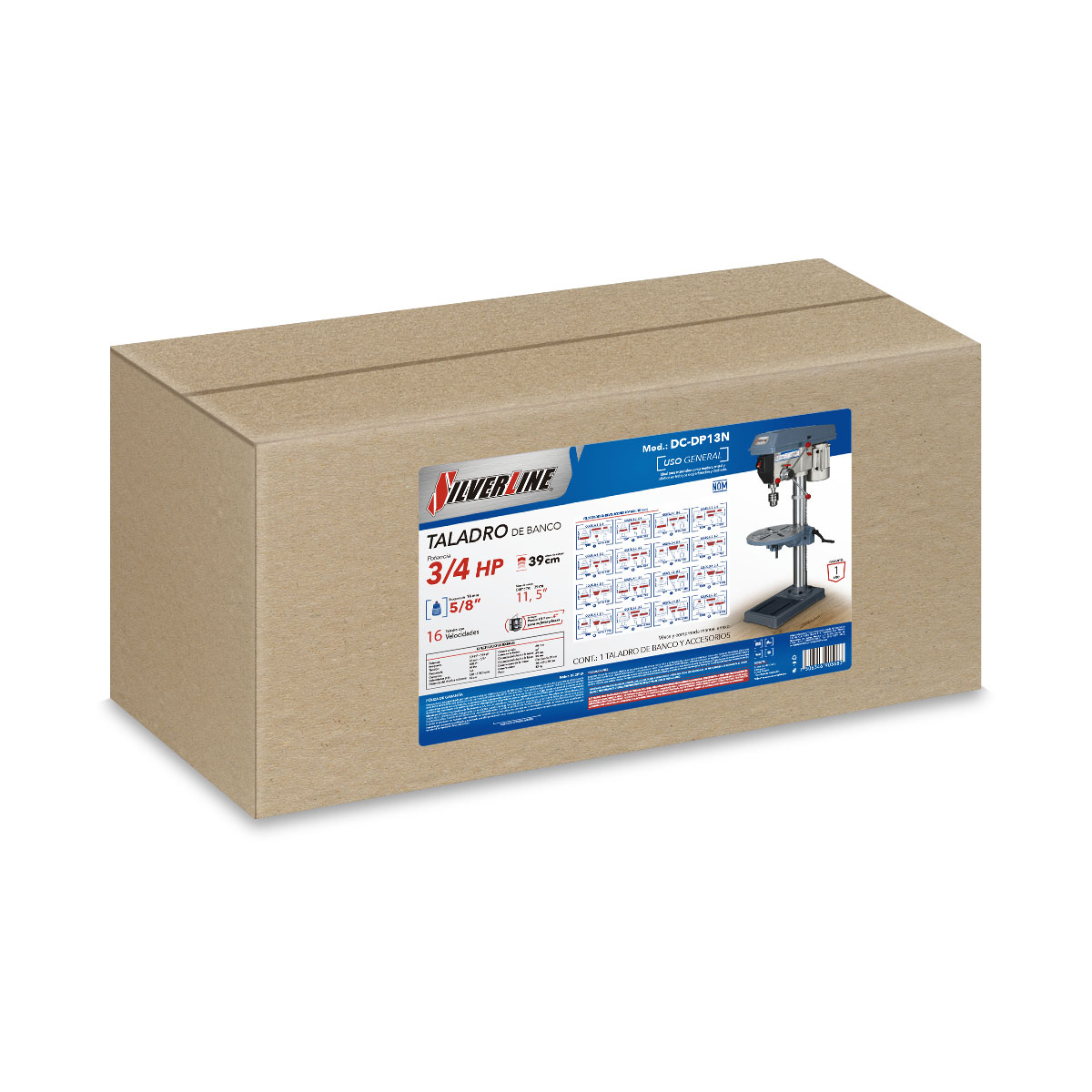 Taladro de Banco Motor 3/4 HP Silverline image number null