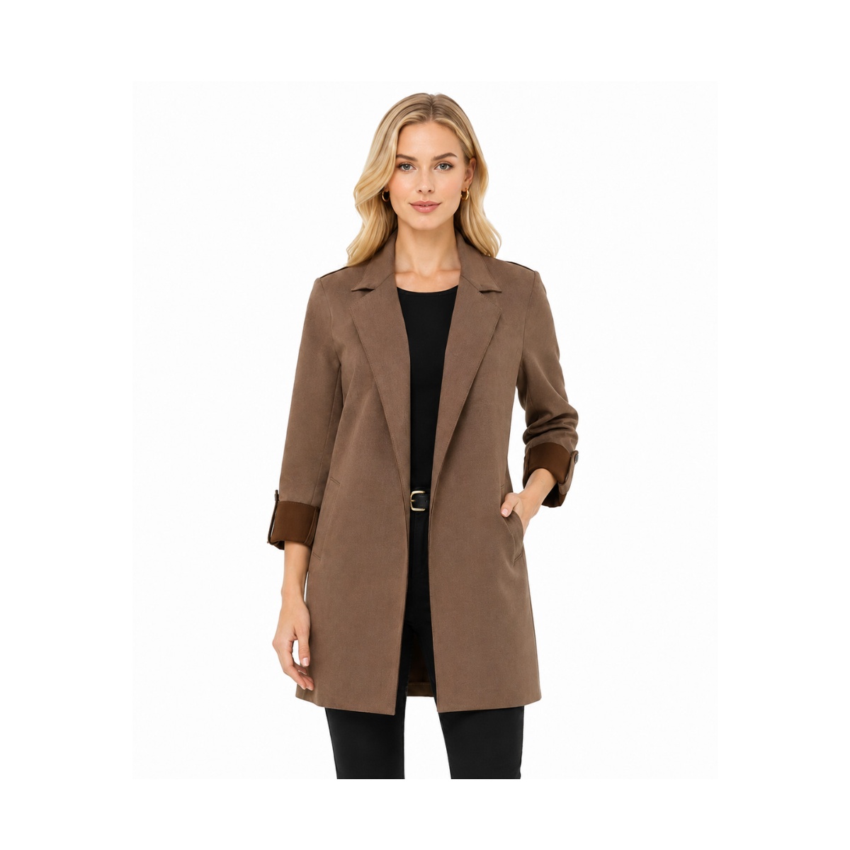 Abrigo Suelto con Elevador Shyla para Mujer image number null