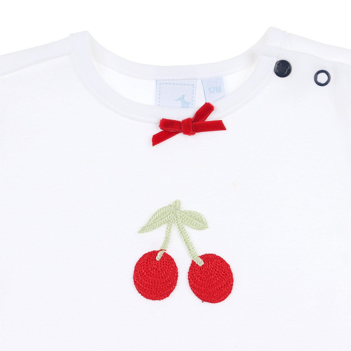 Conjunto Playera Cerezas y Short Cuadros Carosello Beb&eacute; Ni&ntilde;a image number null