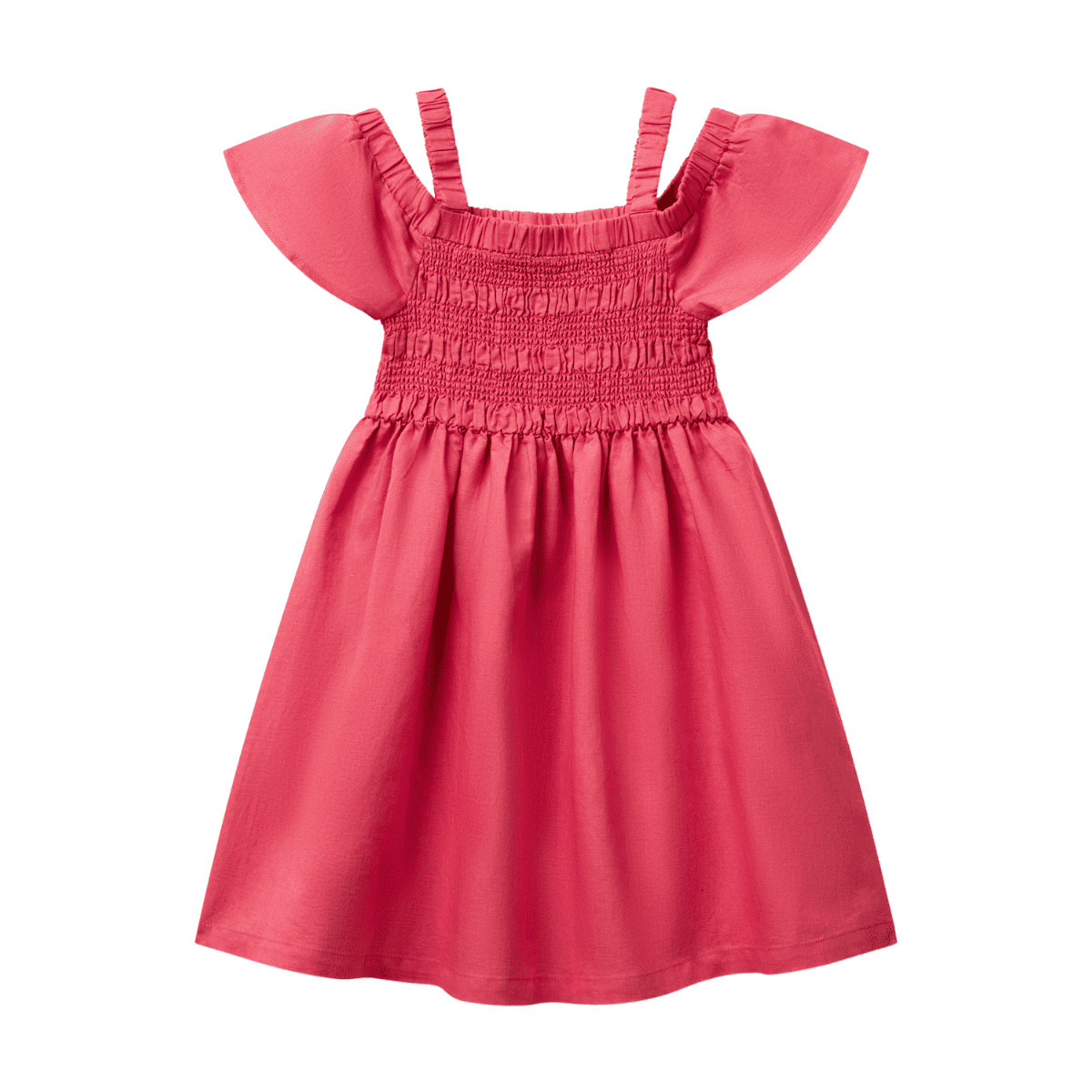 Vestido de Manga Corta con Tirantes Benetton para Ni&ntilde;a image number null